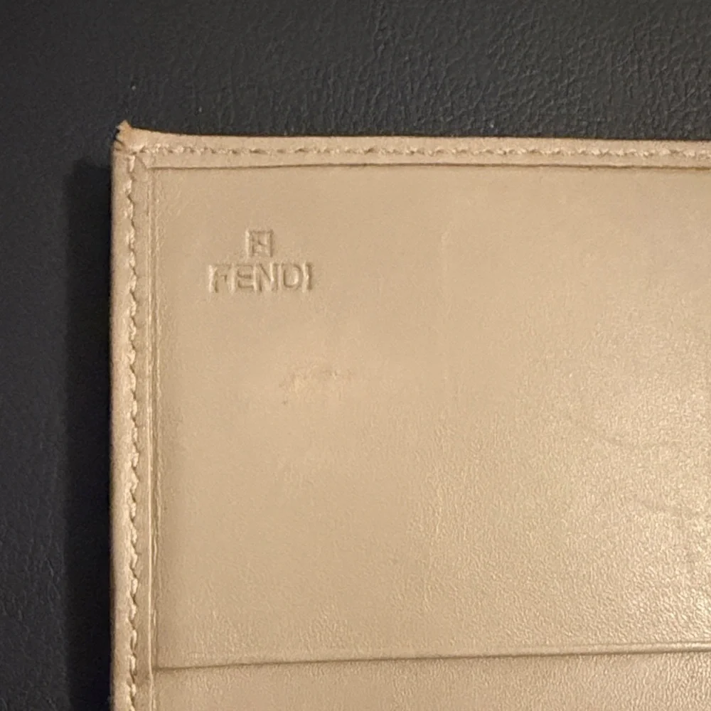 Fendi Beige Zucca Jacquard Continental Wallet